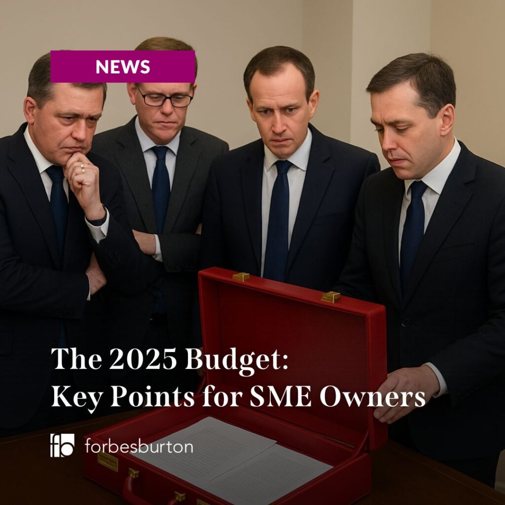 businessmen stood around open budget case