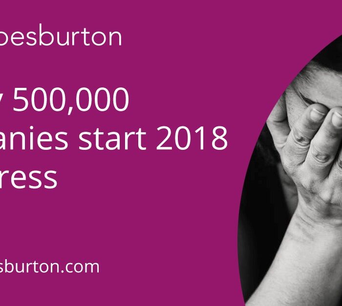 Nearly 500,000 companies start 2018 in distress