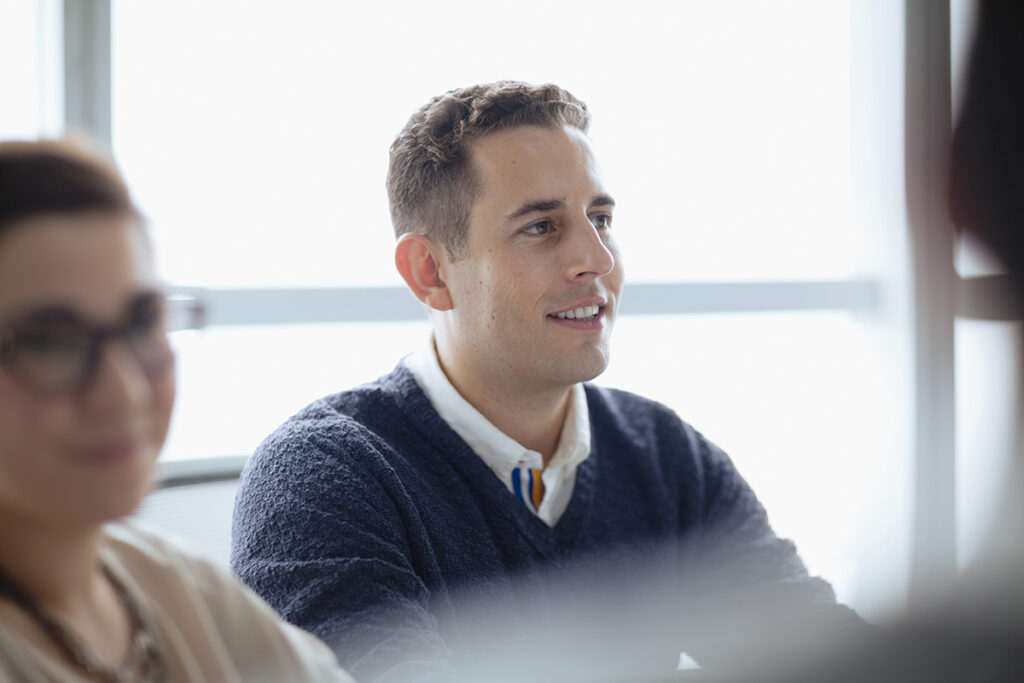 colleagues in meeting in the office