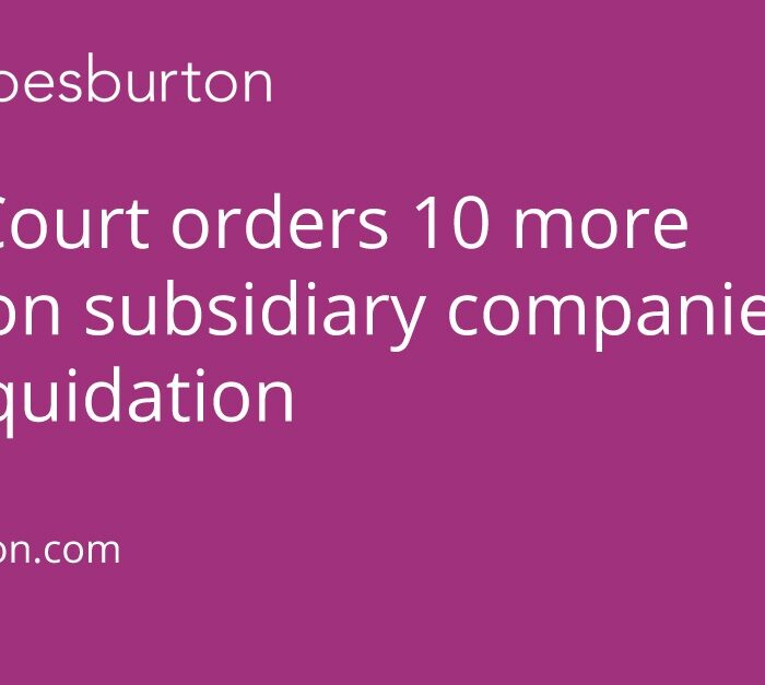 10+ Carillion subsidiaries ordered into liquidation