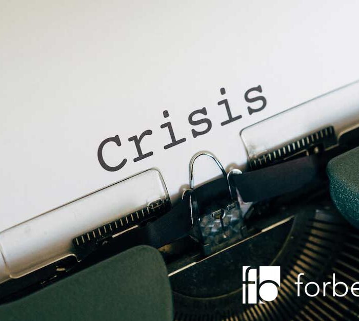 picture of crisis management typewriter