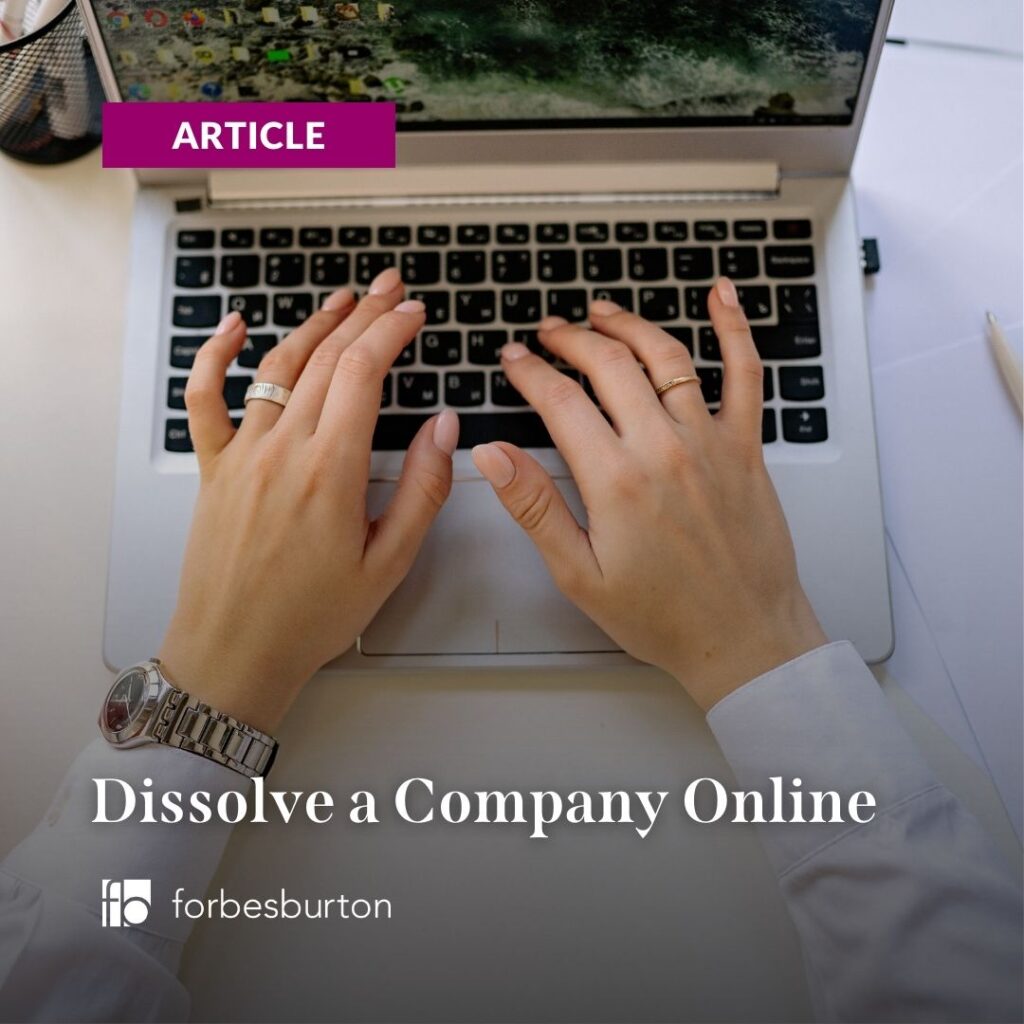 a computer user probably looking to dissolve a company online