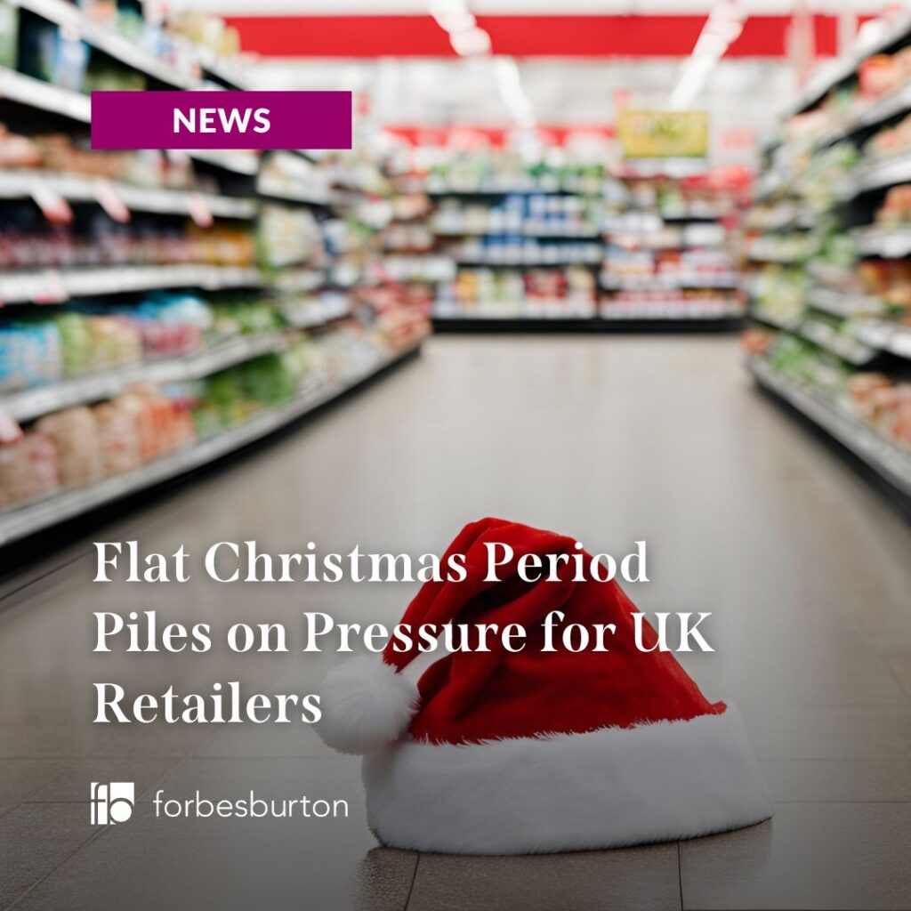 Santa hat in middle of shop aisle