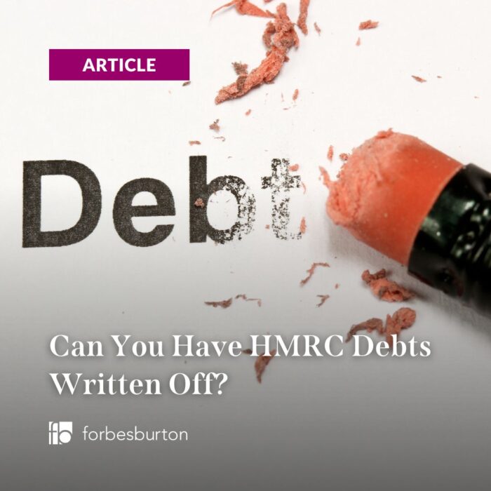 rubber on end of pencil trying to rub out printed word debt to symbolise HMRC debts written off