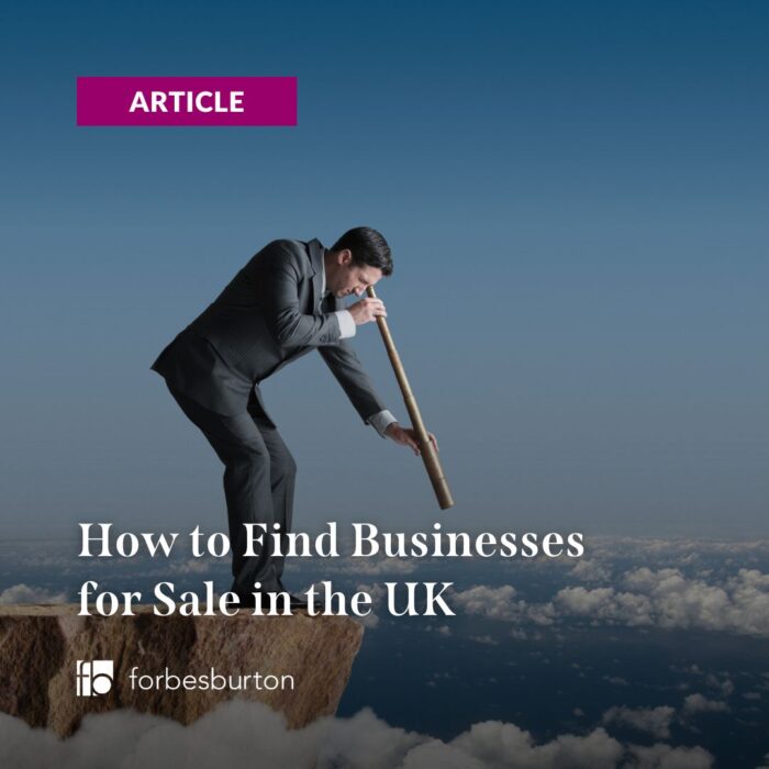 man on cliff looking below with a telescope trying to find businesses for sale