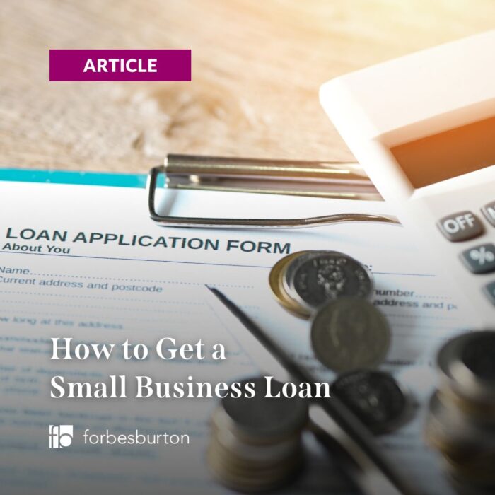 An application form and calculator to symbolise how to get a small business loan