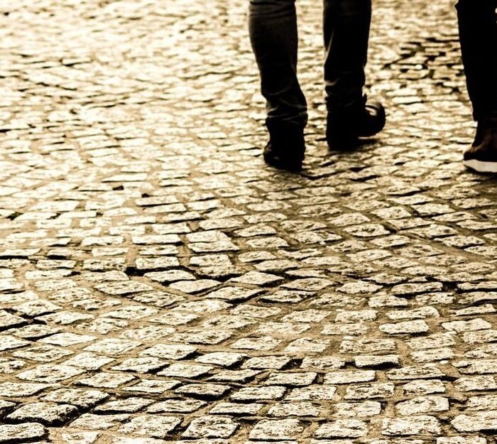 liquidation and administration - people walking