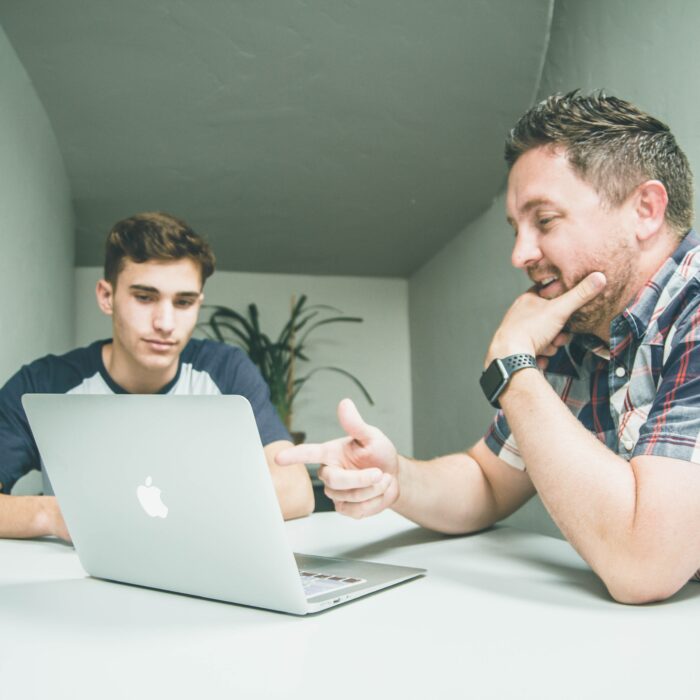 business meeting on laptop