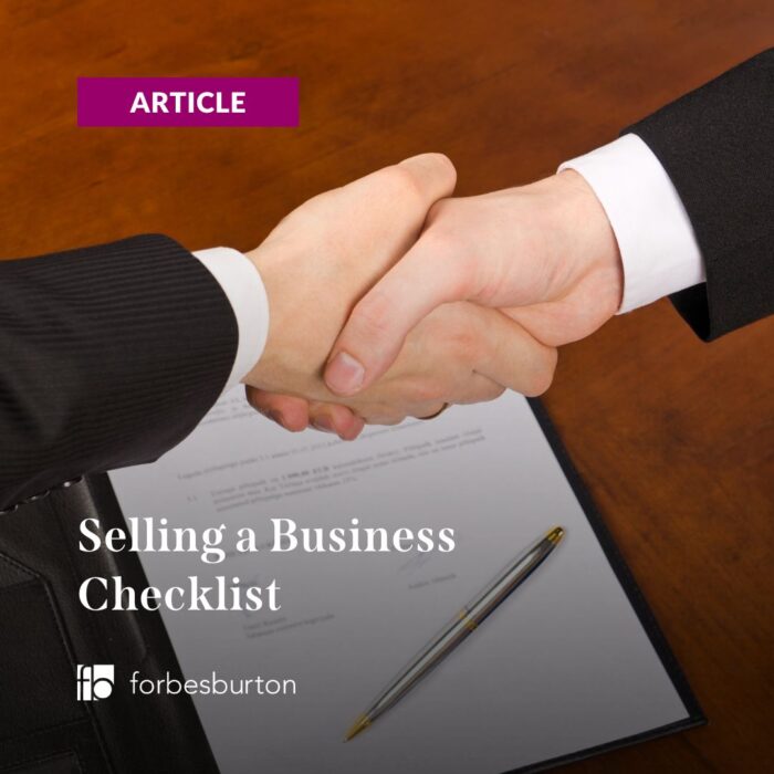 handshake over selling a business