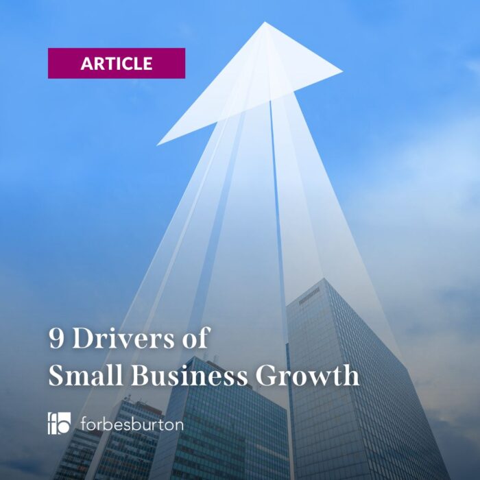 an arrow shooting upwards from a skyscraper depicting small business growth