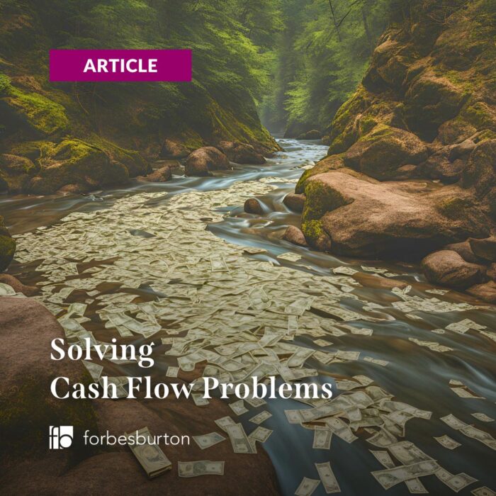 river full of cash to symbolise solving cash flow problems