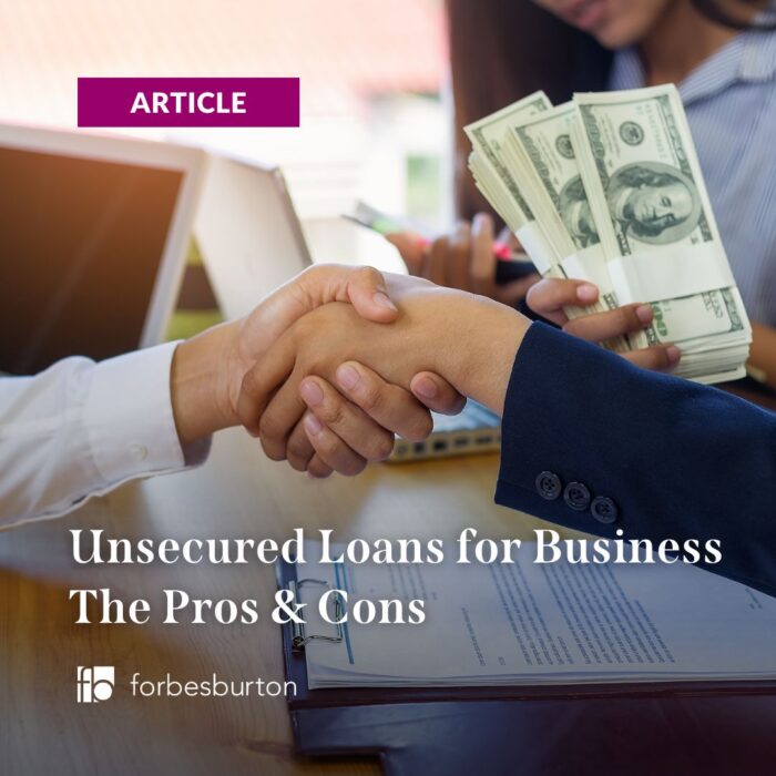 handshake and cash to symbolise unsecured loans for business