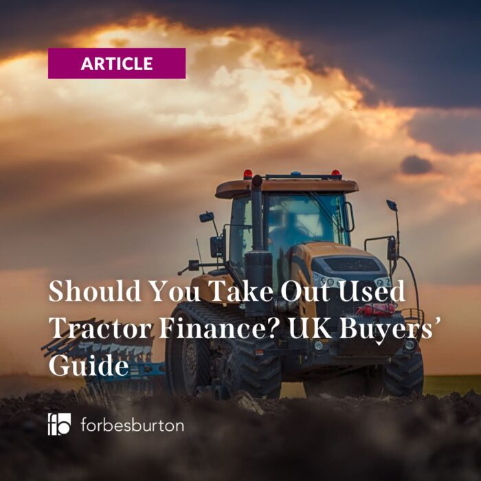 Tractor with dramatic looking dusky sky