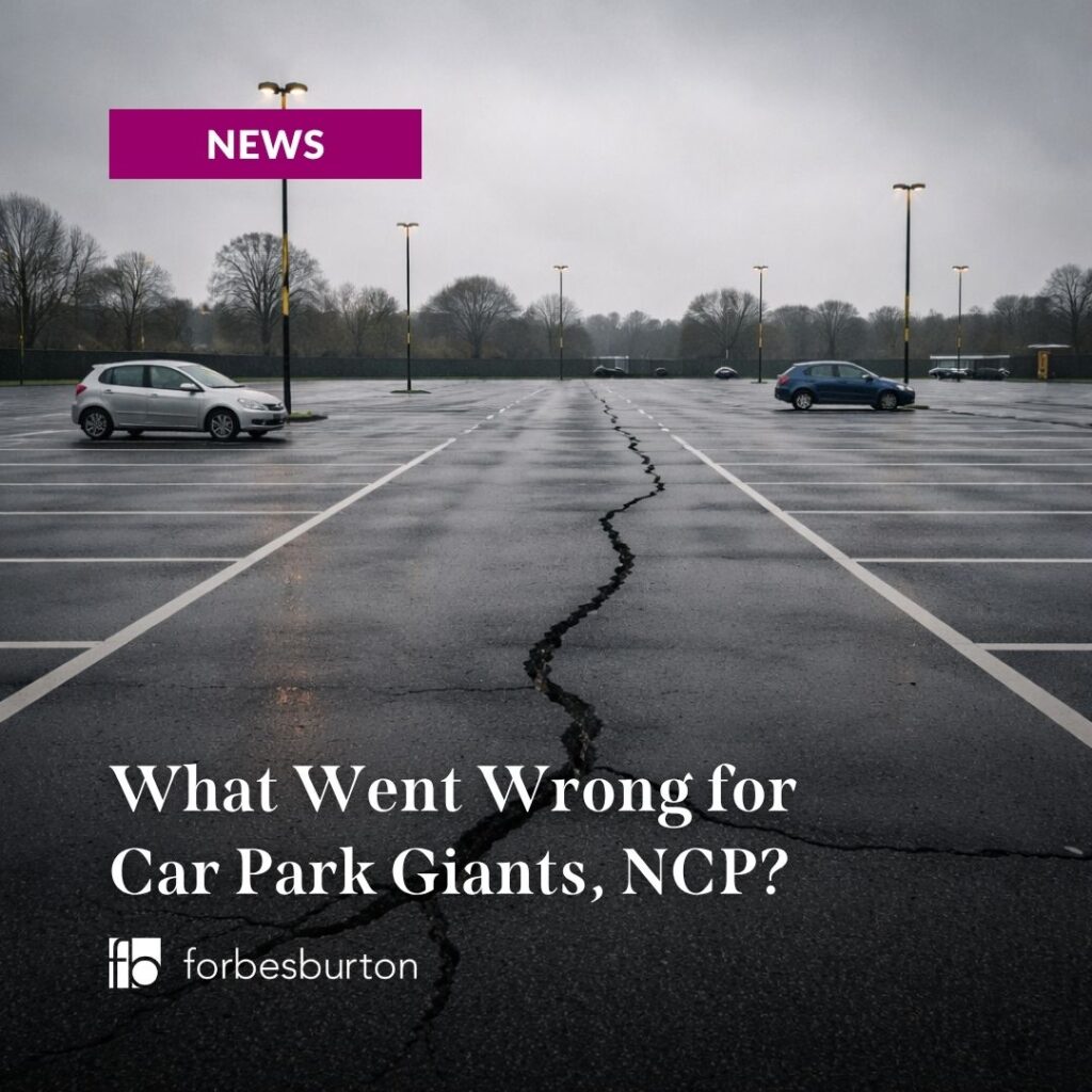 almost empty car park with big crack starting to show in tarmac